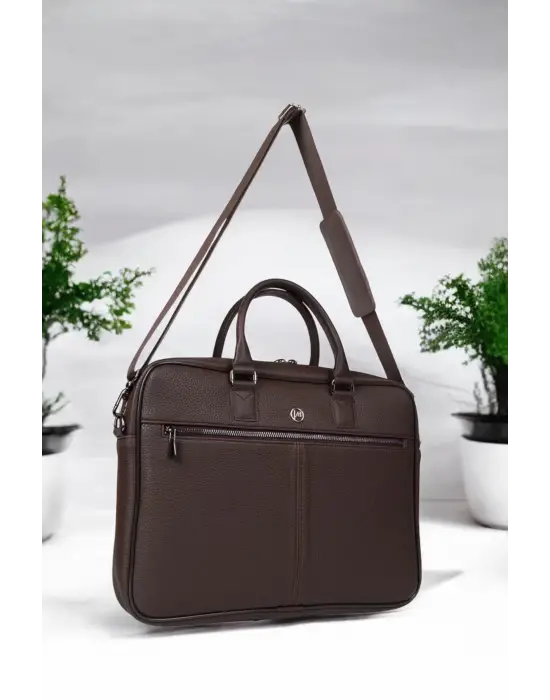 Premium Unisex Kahverengi Laptop & Evrak Çantası 13-14.6 inç