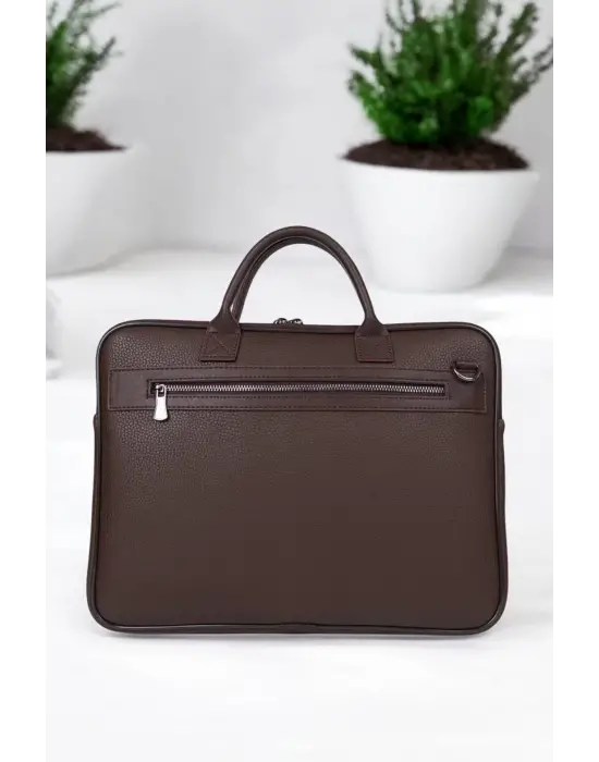 Premium Unisex Kahverengi Laptop & Evrak Çantası 13-14.6 inç