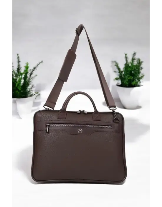 Premium Unisex Kahverengi Laptop & Evrak Çantası 13-14.6 inç