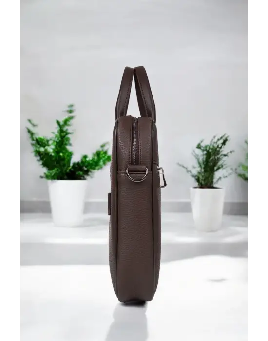 Premium Unisex Kahverengi Laptop & Evrak Çantası 13-14.6 inç