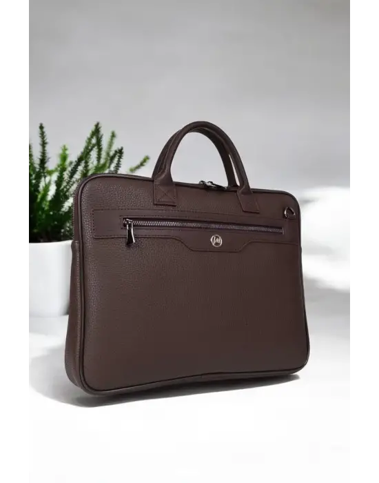 Premium Unisex Kahverengi Laptop & Evrak Çantası 13-14.6 inç