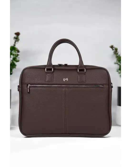 Premium Unisex Kahverengi Laptop & Evrak Çantası 13-14.6 inç