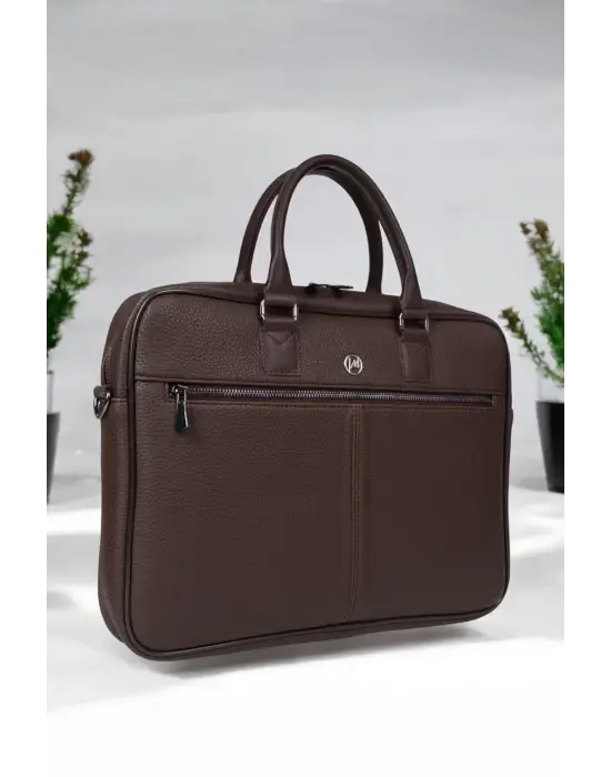 Premium Unisex Kahverengi Laptop & Evrak Çantası 13-14.6 inç