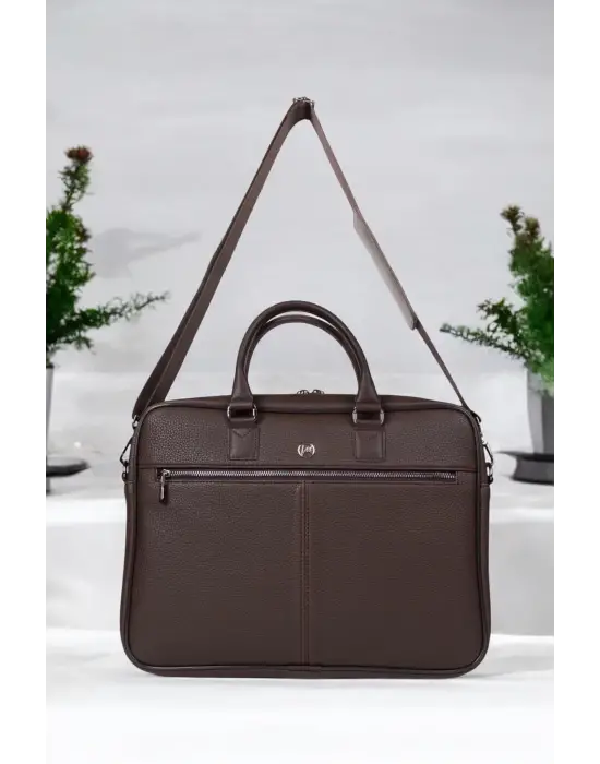 Premium Unisex Kahverengi Laptop & Evrak Çantası 13-14.6 inç