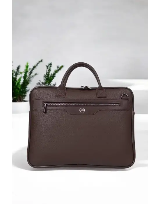 Premium Unisex Kahverengi Laptop & Evrak Çantası 13-14.6 inç