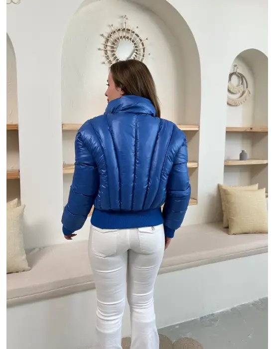 Puffer Kısa Mont Mavi St25534