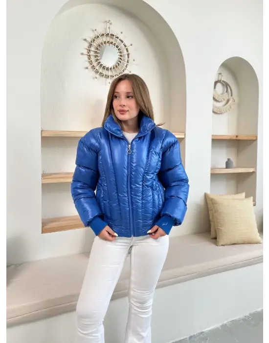 Puffer Kısa Mont Mavi St25534