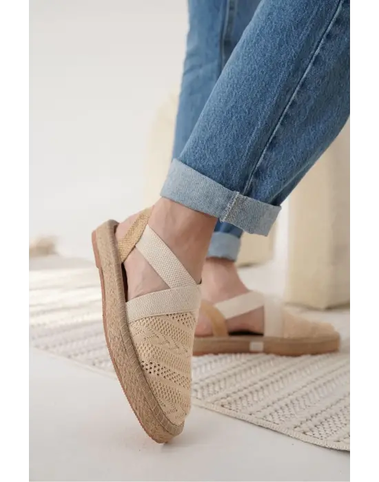 Rosa Kadın Bej Espadril Ayakkabı