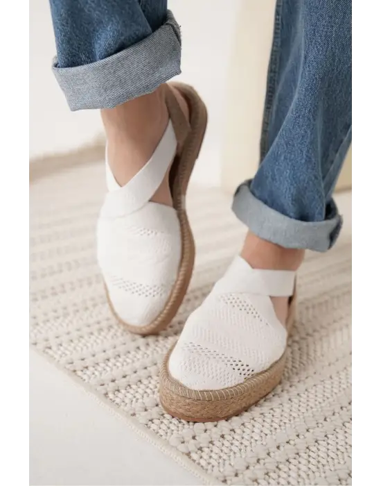 Rosa Kadın Beyaz Espadril Ayakkabı