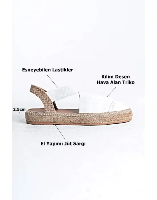 Rosa Kadın Beyaz Espadril Ayakkabı