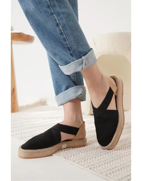 Rosa Kadın Siyah Espadril Ayakkabı