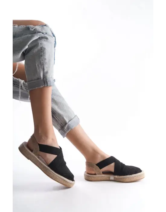 Rosa Kadın Siyah Espadril Ayakkabı