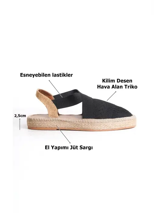 Rosa Kadın Siyah Espadril Ayakkabı