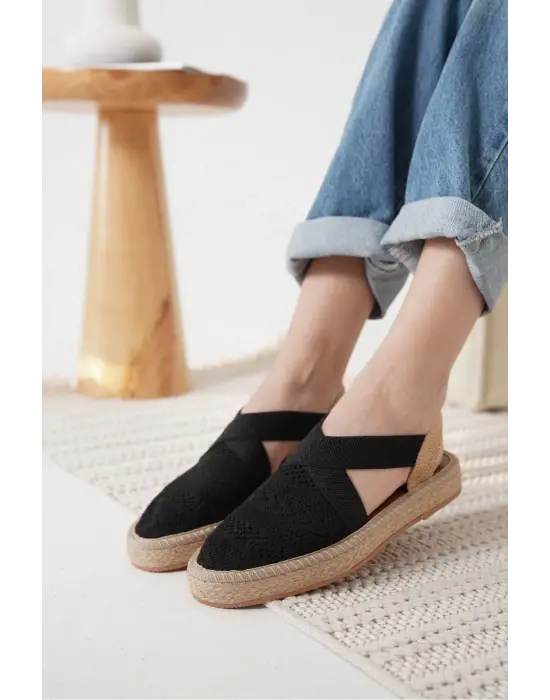 Rosa Kadın Siyah Espadril Ayakkabı