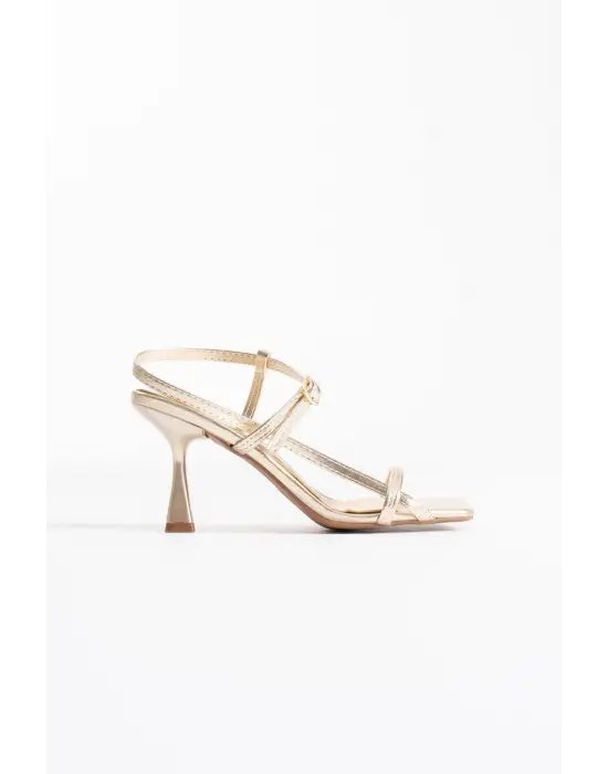 Rossie Kadın Altın Topuklu Sandalet