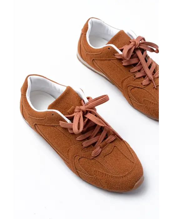 Rs-01 Taba Süet İnce Taban Günlük Spor Ayakkabı