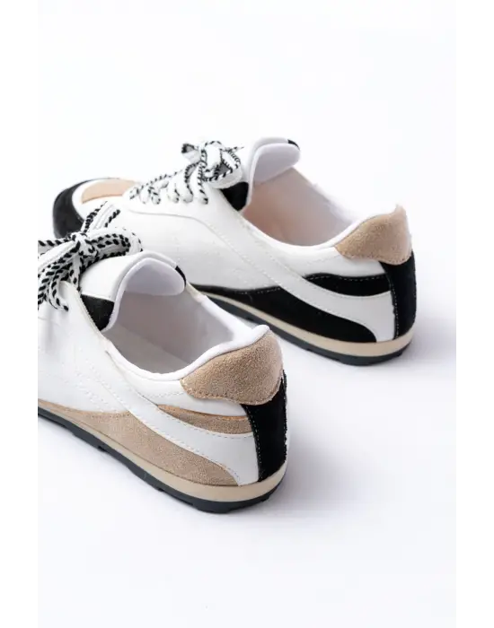 Rs-02 Beyaz Garni İnce Taban Günlük Spor Ayakkabı