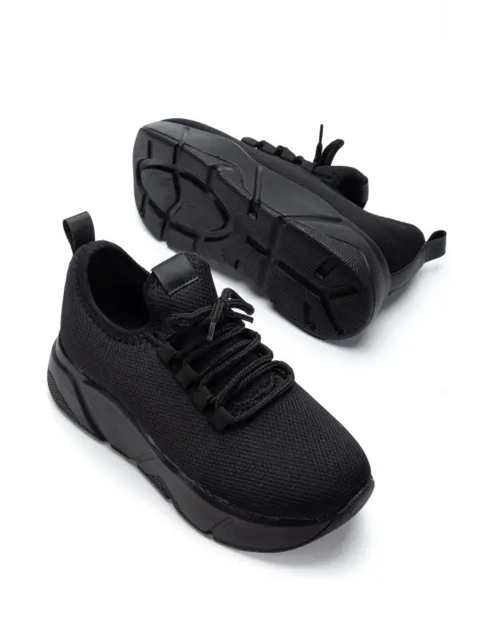 Rs-400  Kömür Bağcıklı Fileli Platin Taban Günlük Kadın Spor