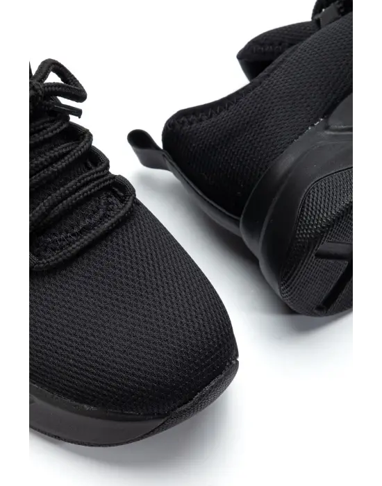 Rs-400  Kömür Bağcıklı Fileli Platin Taban Günlük Kadın Spor