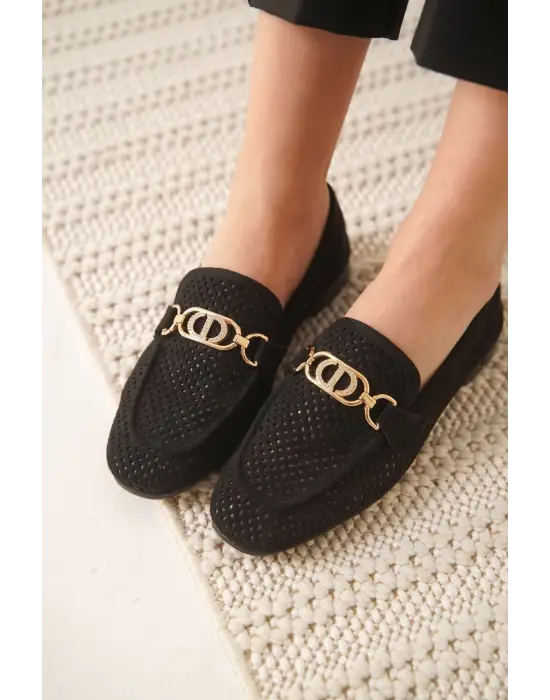 Sally Kadın Siyah Toka Detaylı Ayakkabı