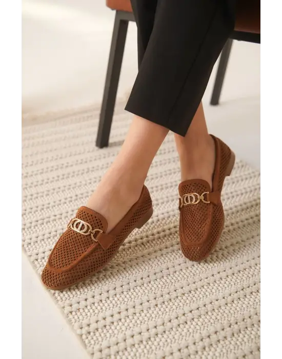 Sally Kadın Süet Taba Günlük Ayakkabı