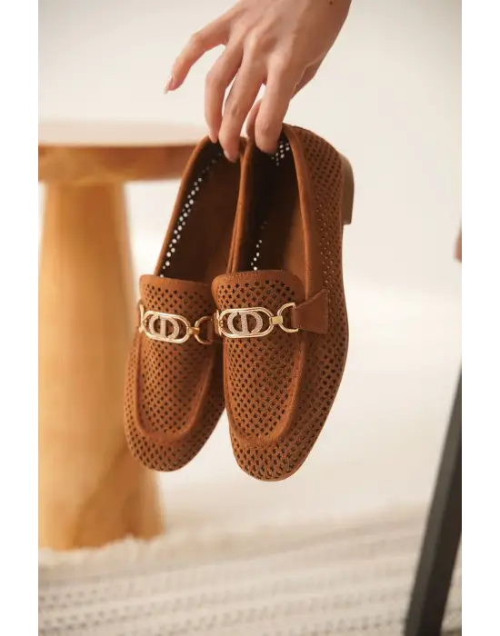 Sally Kadın Süet Taba Günlük Ayakkabı