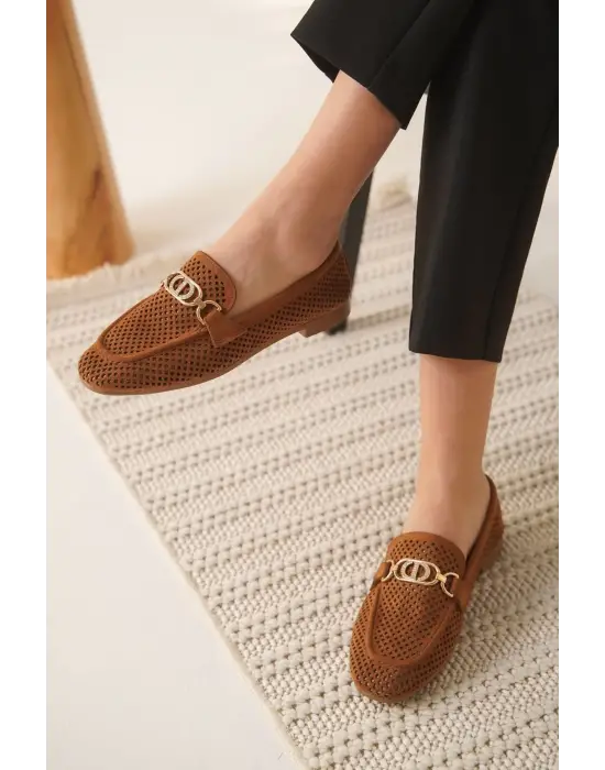 Sally Kadın Süet Taba Günlük Ayakkabı