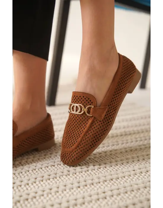 Sally Kadın Süet Taba Günlük Ayakkabı