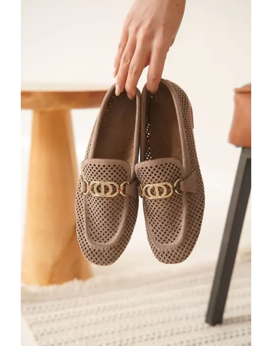 Sally Kadın Süet Vizon Günlük Ayakkabı