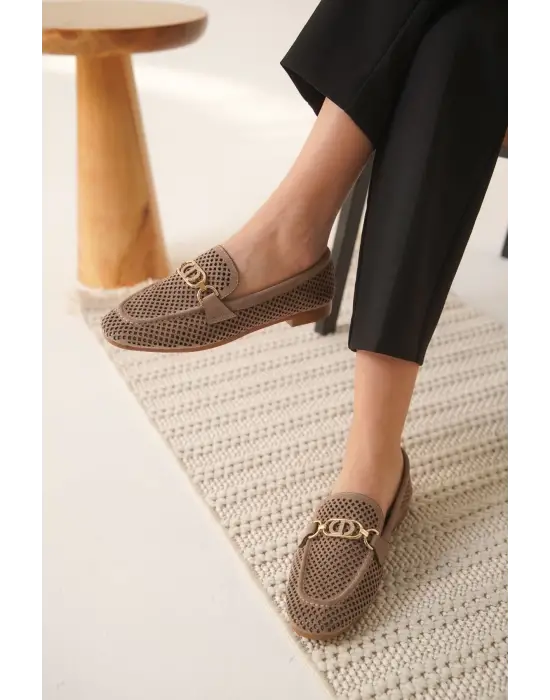 Sally Kadın Süet Vizon Günlük Ayakkabı