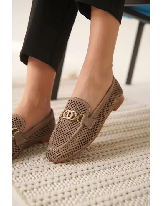 Sally Kadın Süet Vizon Günlük Ayakkabı