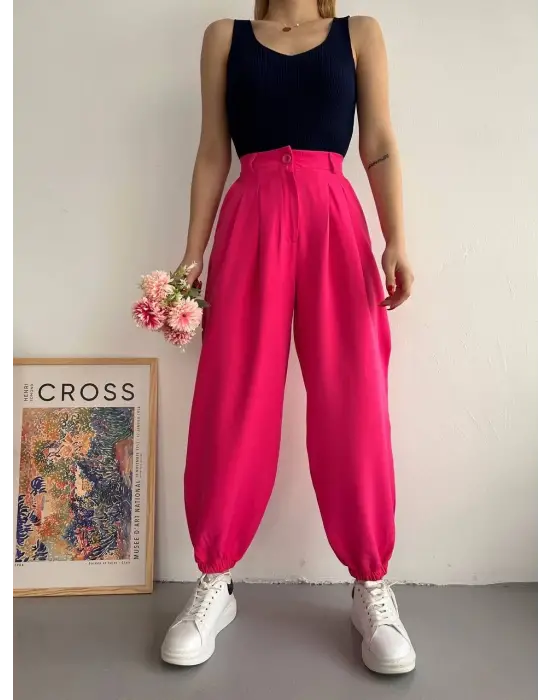 Şalvar Pantolon Fuşya S23202