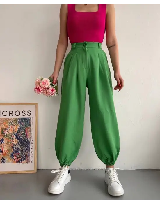 Şalvar Pantolon Yeşil S23202