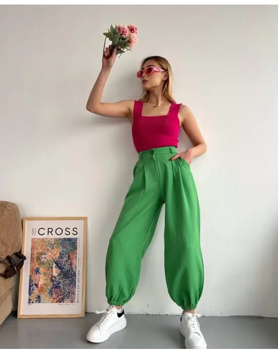 Şalvar Pantolon Yeşil S23202