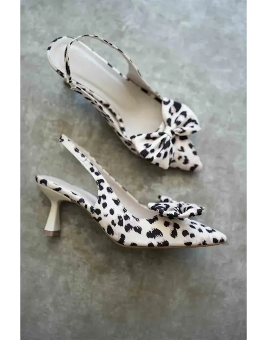 Serra Leopar Kadın Topuklu Ayakkabı
