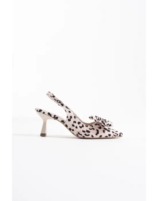 Serra Leopar Kadın Topuklu Ayakkabı
