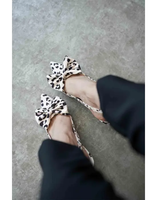 Serra Leopar Kadın Topuklu Ayakkabı