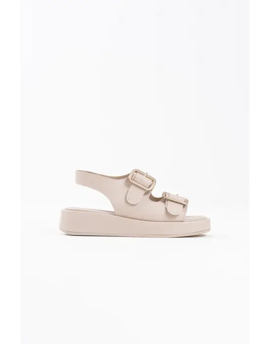 Shery Bej Cilt Sandalet