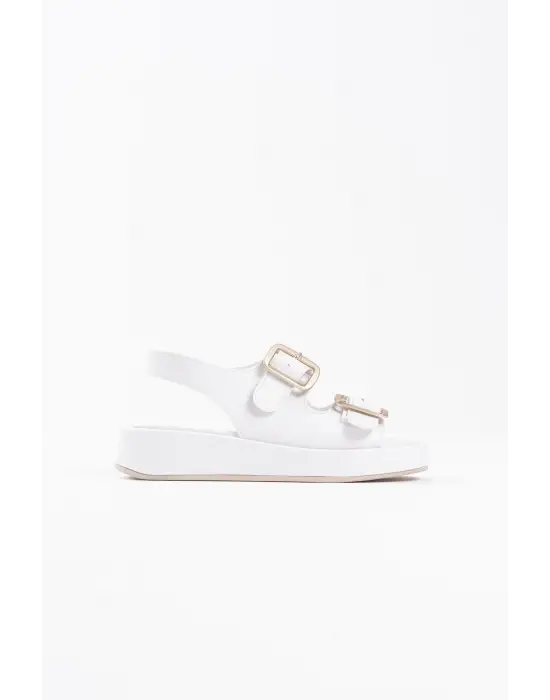 Shery Beyaz Cilt Sandalet