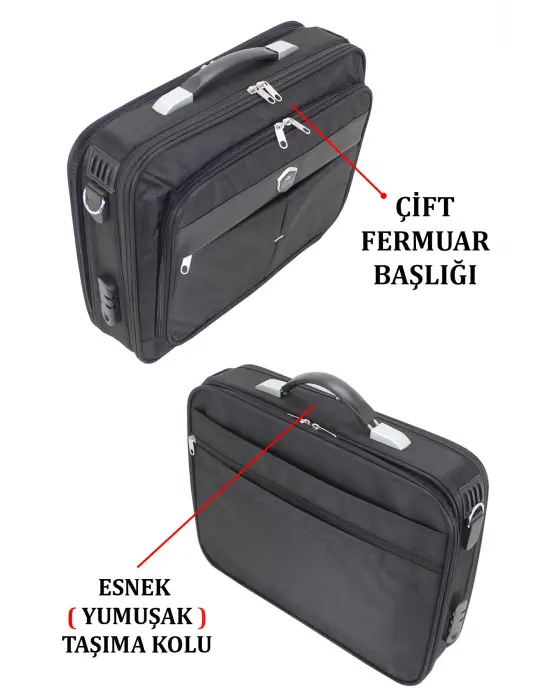 Siyah 15.6 inç Laptop Evrak Çantası