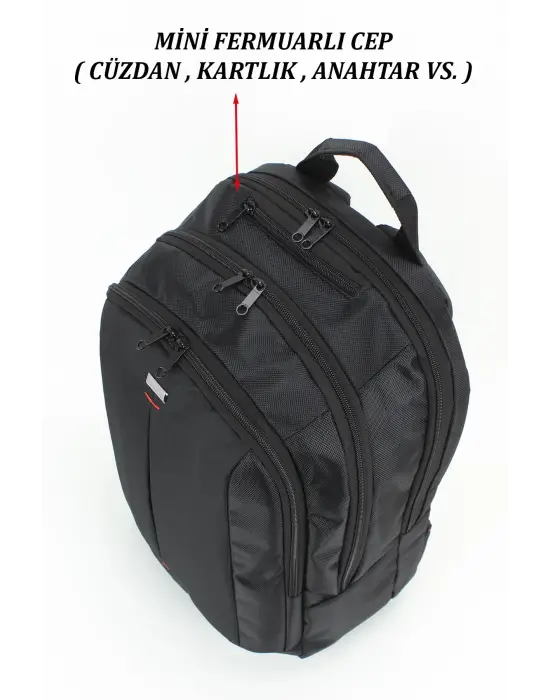 Siyah Basic 17,3 inç Unisex Laptop Sırt Çantası