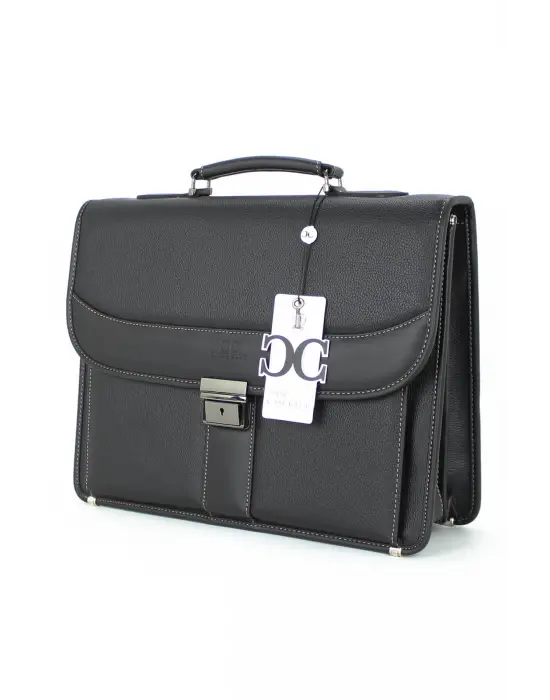 Siyah Klasik Evrak Model Erkek 15.6 inç Laptop Çantası