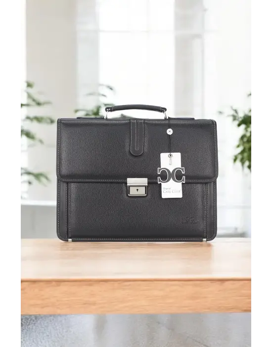 Siyah Klasik Evrak Model Erkek 15.6 inç Laptop Çantası
