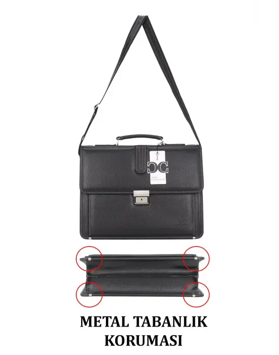 Siyah Klasik Evrak Model Erkek 15.6 inç Laptop Çantası