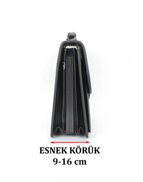 Siyah Klasik Evrak Model Erkek 15.6 inç Laptop Çantası