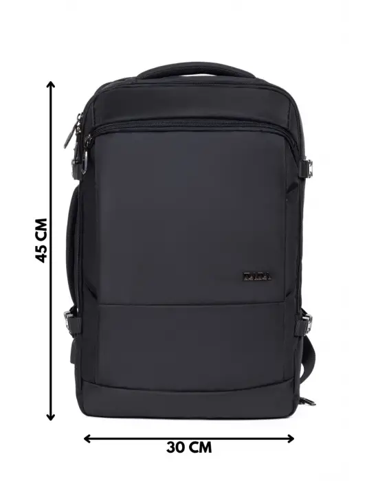 Siyah Su Geçirmez Oxford Kumaş Ortopedik Laptop Sırt Çantası