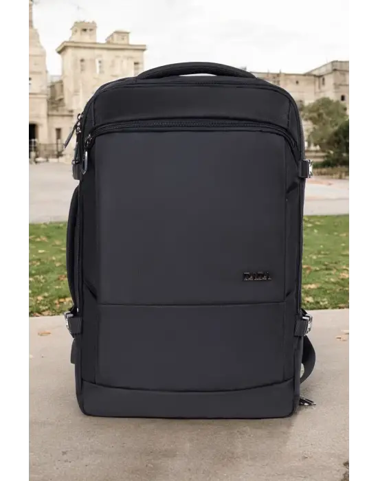 Siyah Su Geçirmez Oxford Kumaş Ortopedik Laptop Sırt Çantası