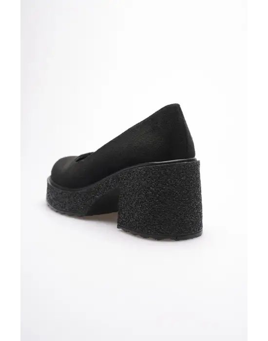 Siyah Süet Kadın Günlük Ayakkabı TR06MS04E