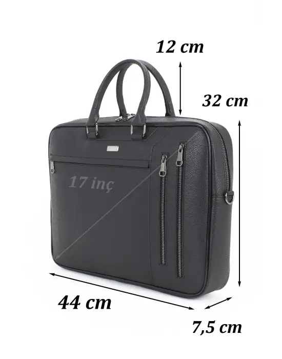 Siyah Unisex 17,3 inç Evrak-Laptop Çantası