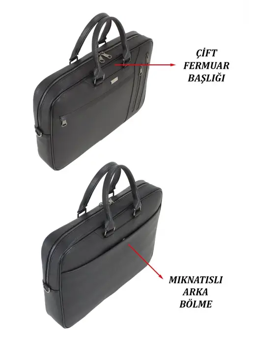 Siyah Unisex 17,3 inç Evrak-Laptop Çantası